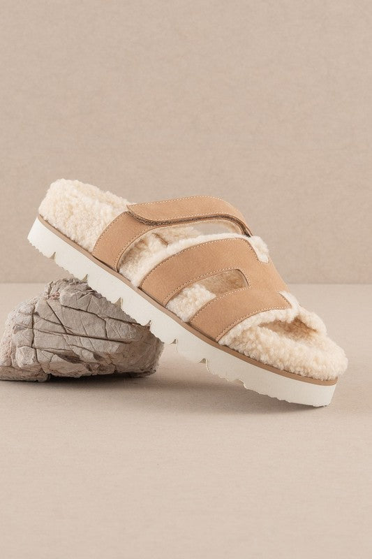 Adelene Sherpa Lined H-Strap Sandal