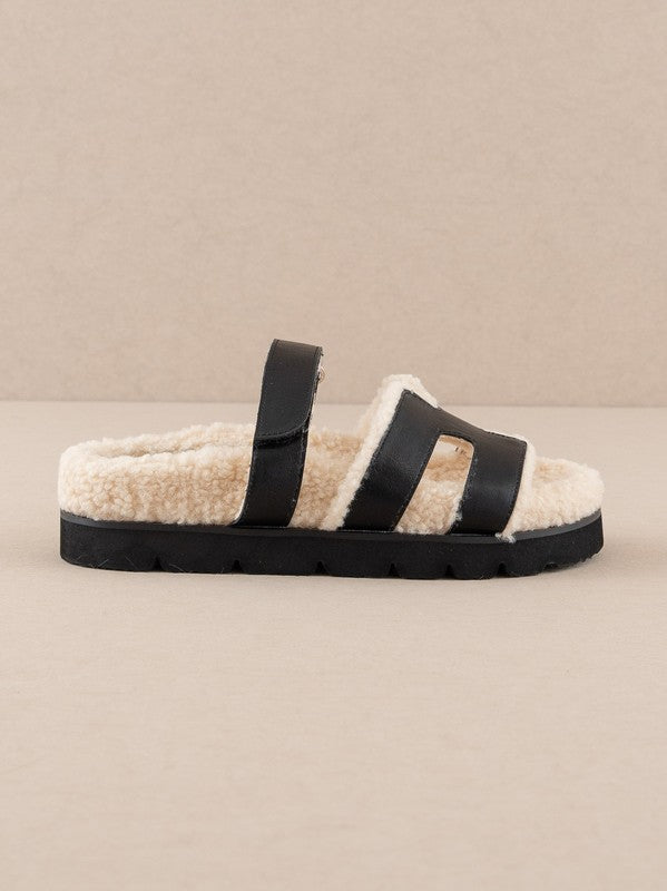 Adelene Sherpa Lined H-Strap Sandal