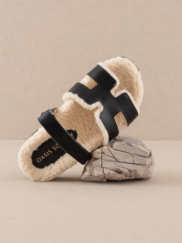 Adelene Sherpa Lined H-Strap Sandal