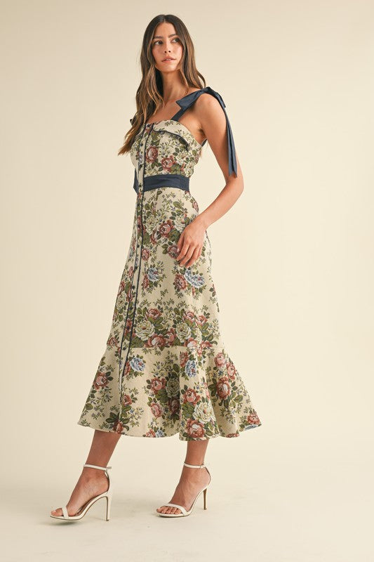 Charlette Tapestry Midi Dress