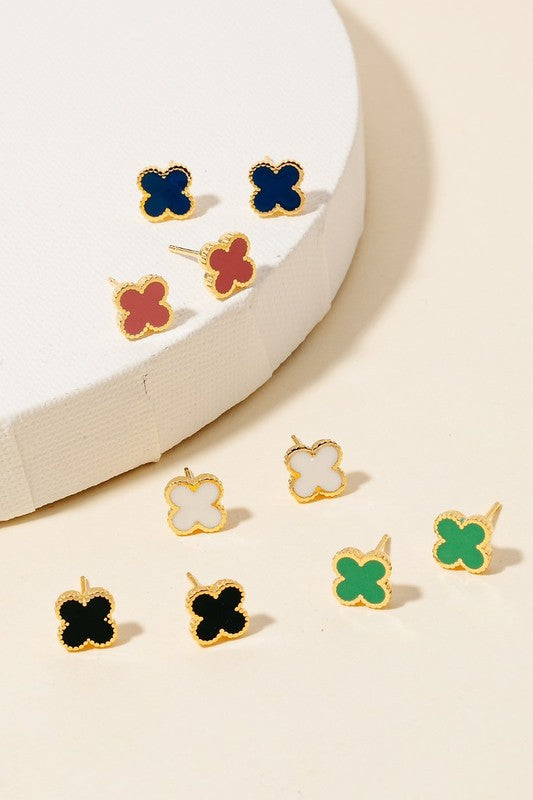 Mini Clover Stud Earrings