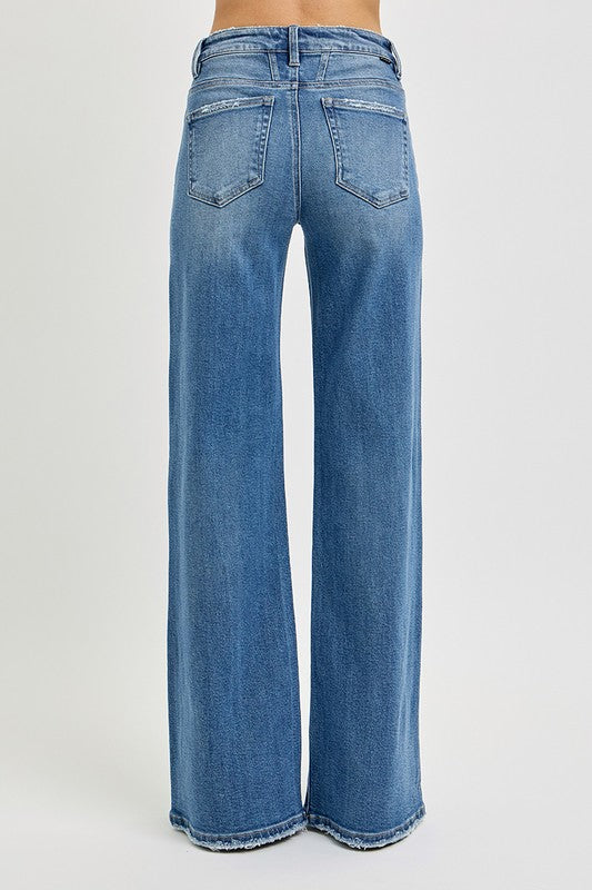 Perfect Fit Wide Leg Denim Jeans