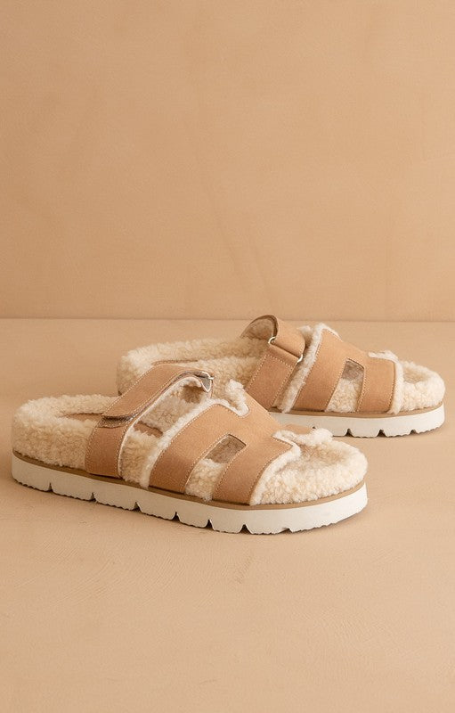 Adelene Sherpa Lined H-Strap Sandal – Lithologie Co.