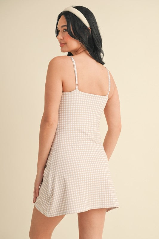 Gingham Sweetheart Soft Sculpt Mini Dress