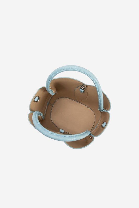 Melie Bianco Tulip Top-Handle Crossbody Tote