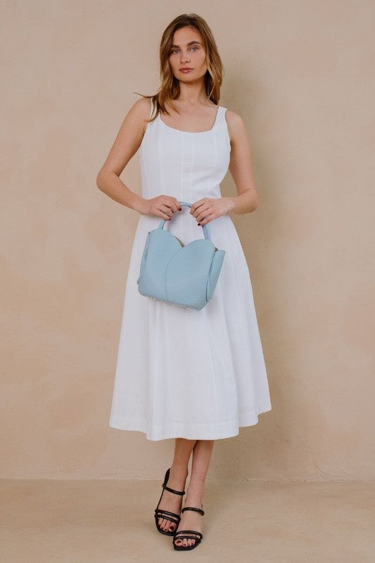 Melie Bianco Tulip Top-Handle Crossbody Tote