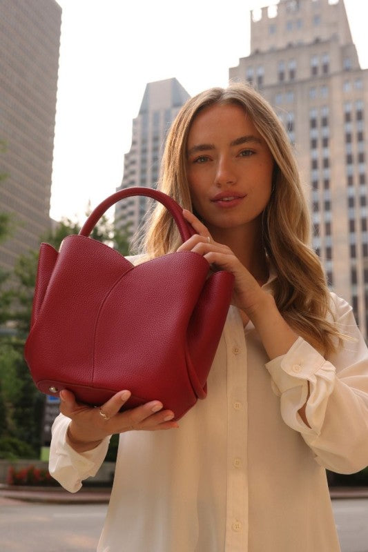 Melie Bianco Tulip Top-Handle Crossbody Tote