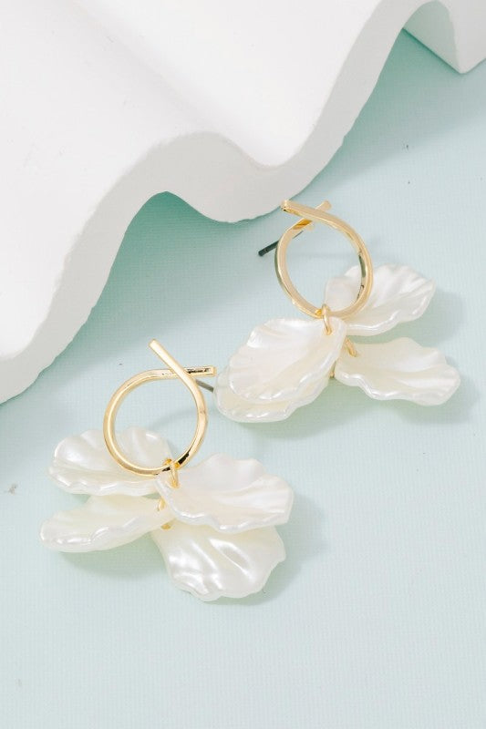 Ivory Bloom Dangle Earrings