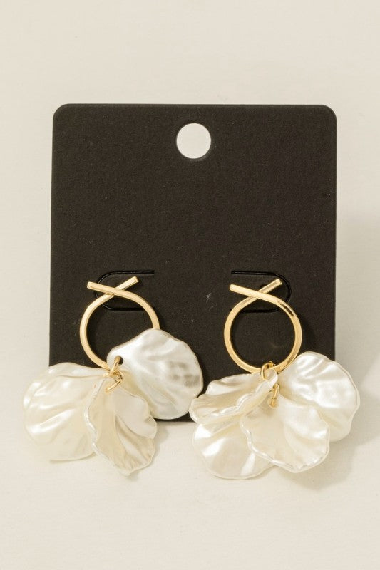 Ivory Bloom Dangle Earrings