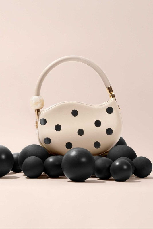 Melie Bianco Jennie Chocolate Polka Dot Bag