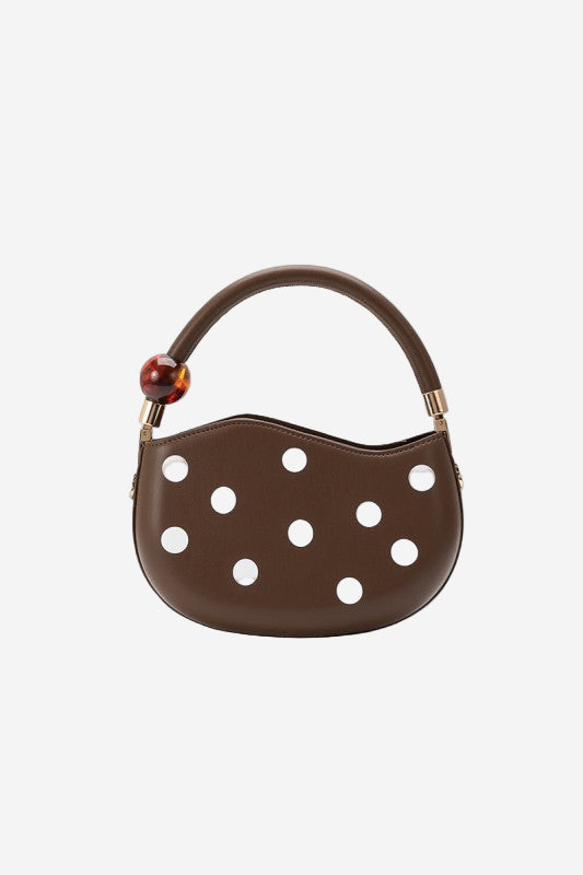 Melie Bianco Jennie Chocolate Polka Dot Bag