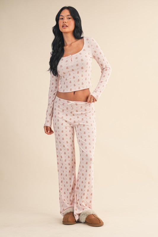 Sleepytea Teddy Bear Pointelle Pants