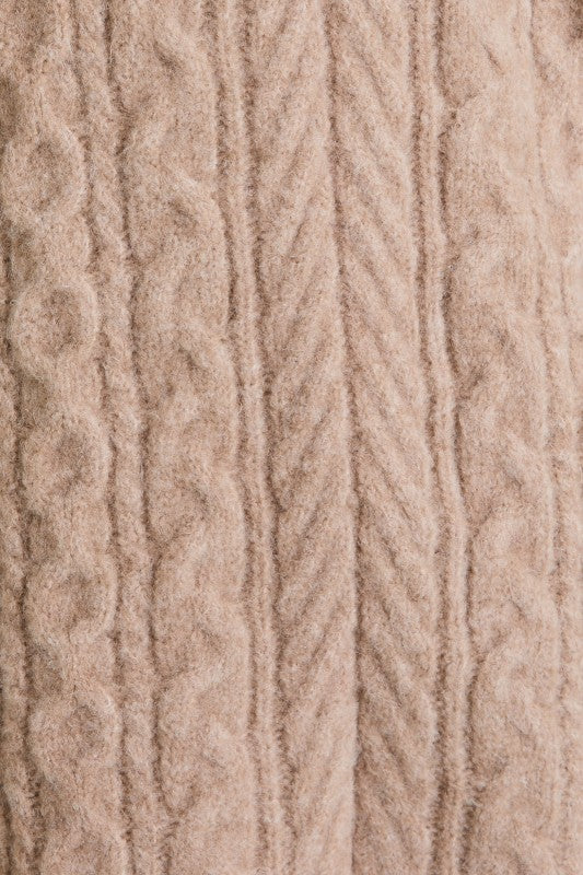 Sweater Weather Off-Shoulder Cable Knit