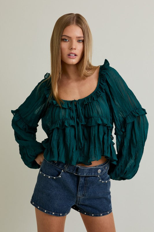 Can’t Ruffle Me Blouse Top