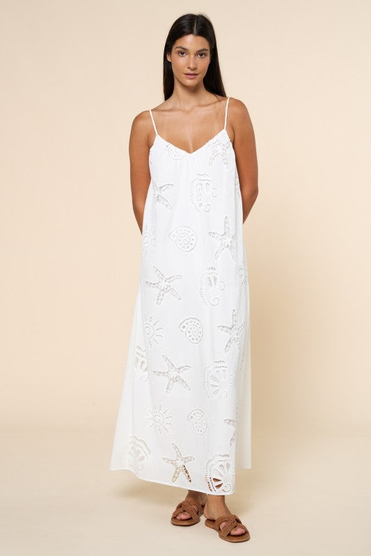 Starfish State of Mind Eyelet Maxi Dress