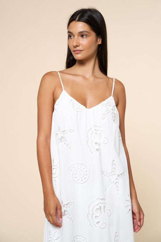 Starfish State of Mind Eyelet Maxi Dress