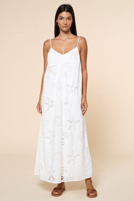 Starfish State of Mind Eyelet Maxi Dress