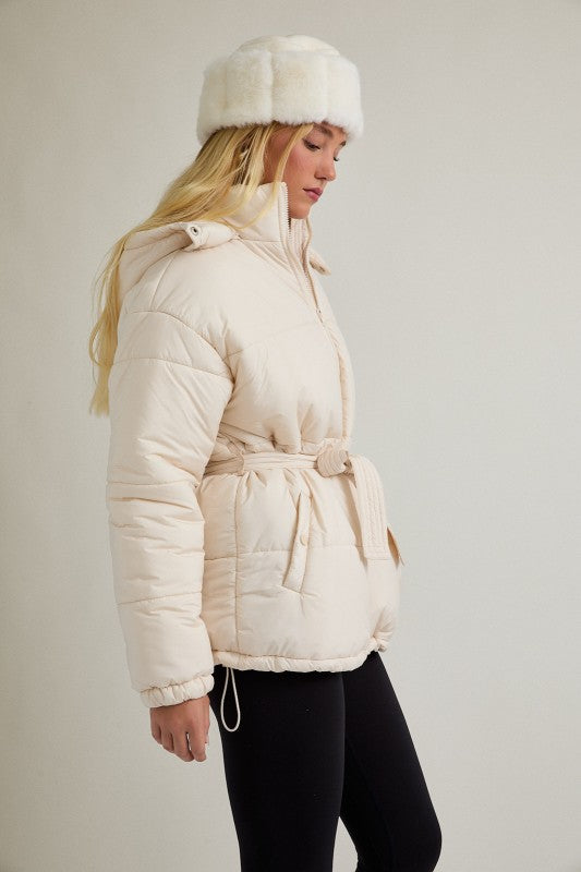 Snowbound Belted Puffer Jacket