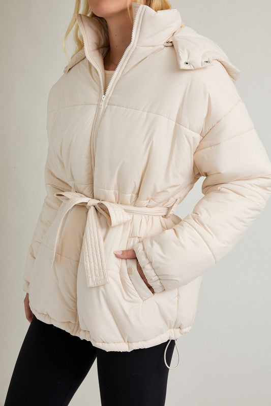 Snowbound Belted Puffer Jacket