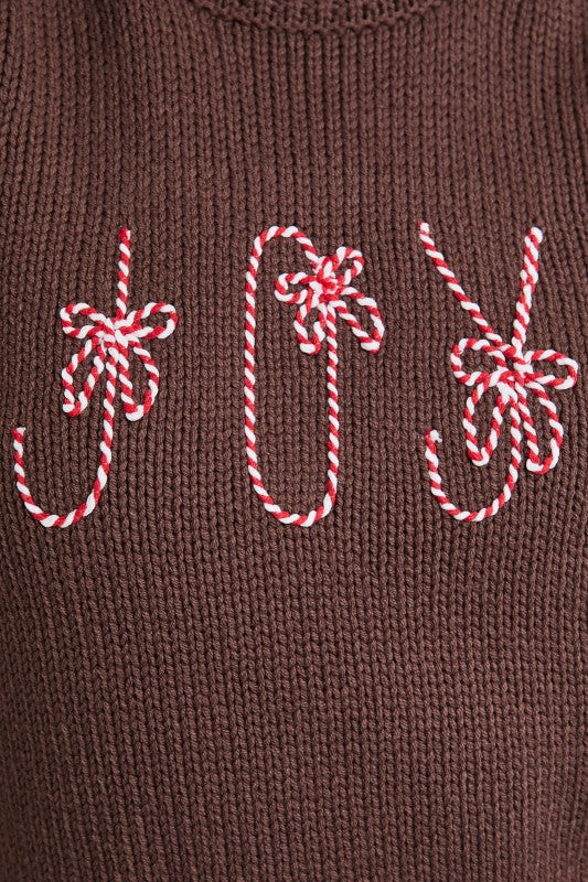 JOY Ride Candy Cane Knit Top