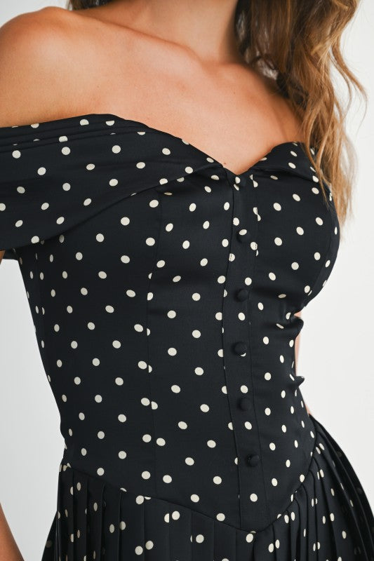 Sweet Spot Off Shoulder Mini Dress