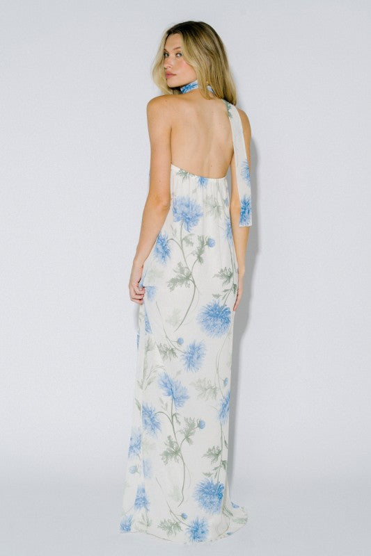 Porcelain Coast Floral Maxi Dress