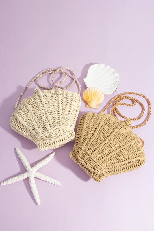 Shell We Go Straw Bag