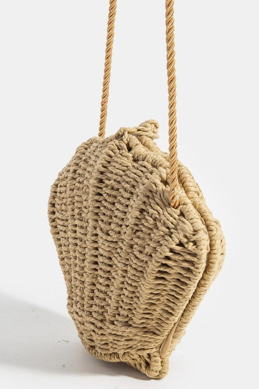 Shell We Go Straw Bag