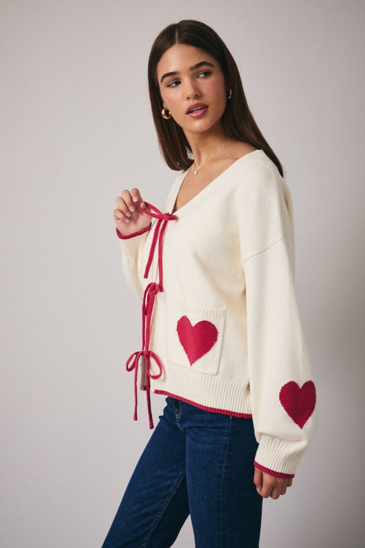 Be Mine Heart Knit Cardigan