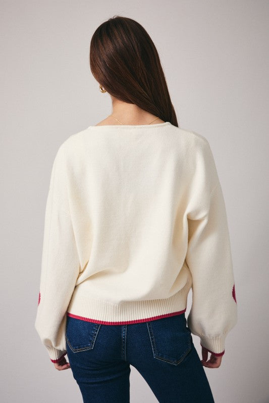 Be Mine Heart Knit Cardigan