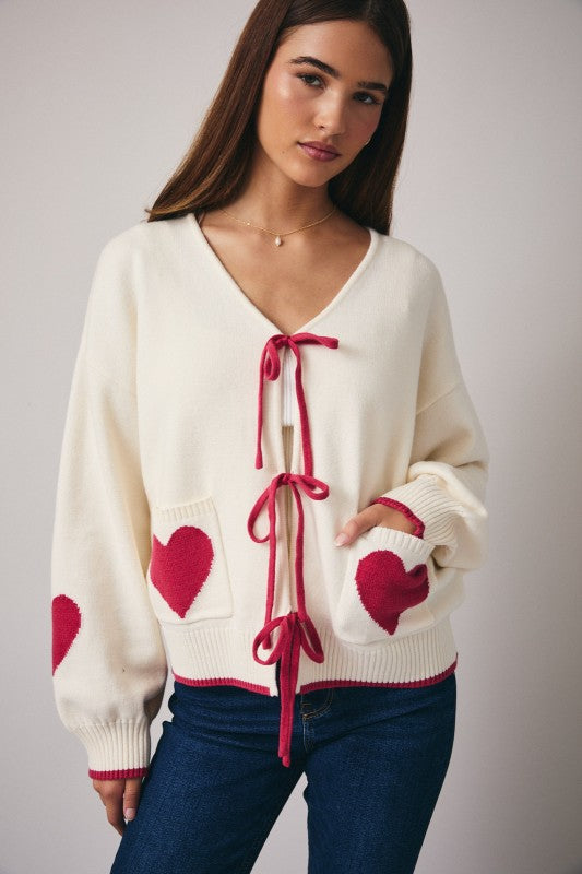 Be Mine Heart Knit Cardigan