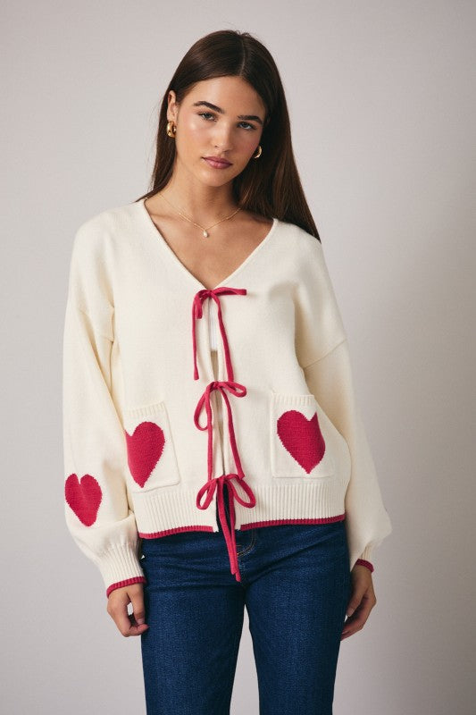 Be Mine Heart Knit Cardigan