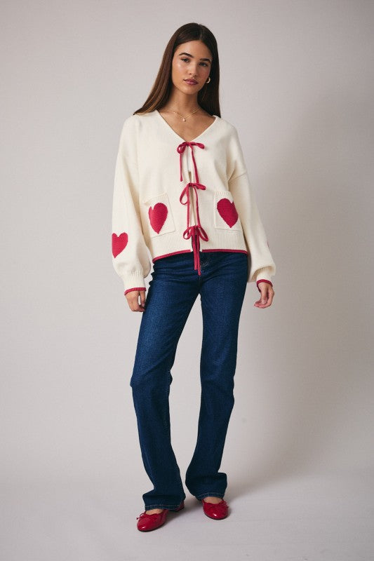Be Mine Heart Knit Cardigan