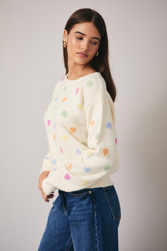 Candy Hearts Knit Sweater