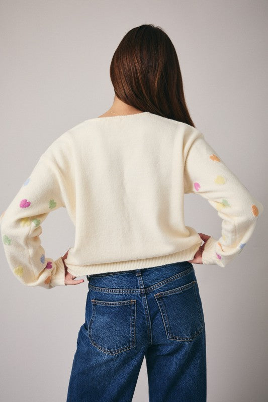Candy Hearts Knit Sweater