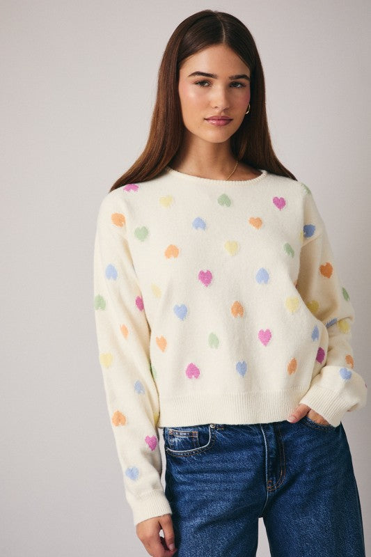 Candy Hearts Knit Sweater