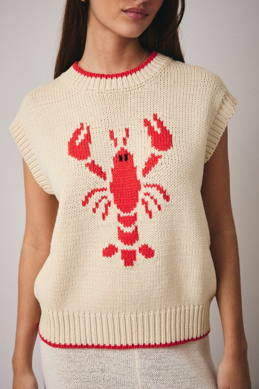 Nantucket Lobster Sweater Vest