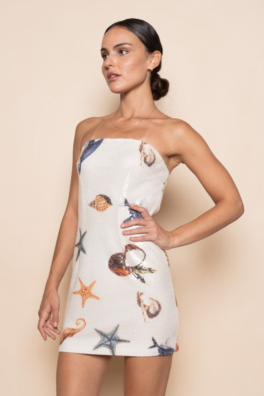 Beach Bar Sequin Mini Dress