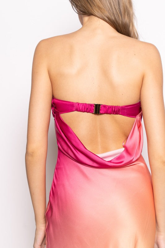 Pink Papaya Ombre Maxi Dress