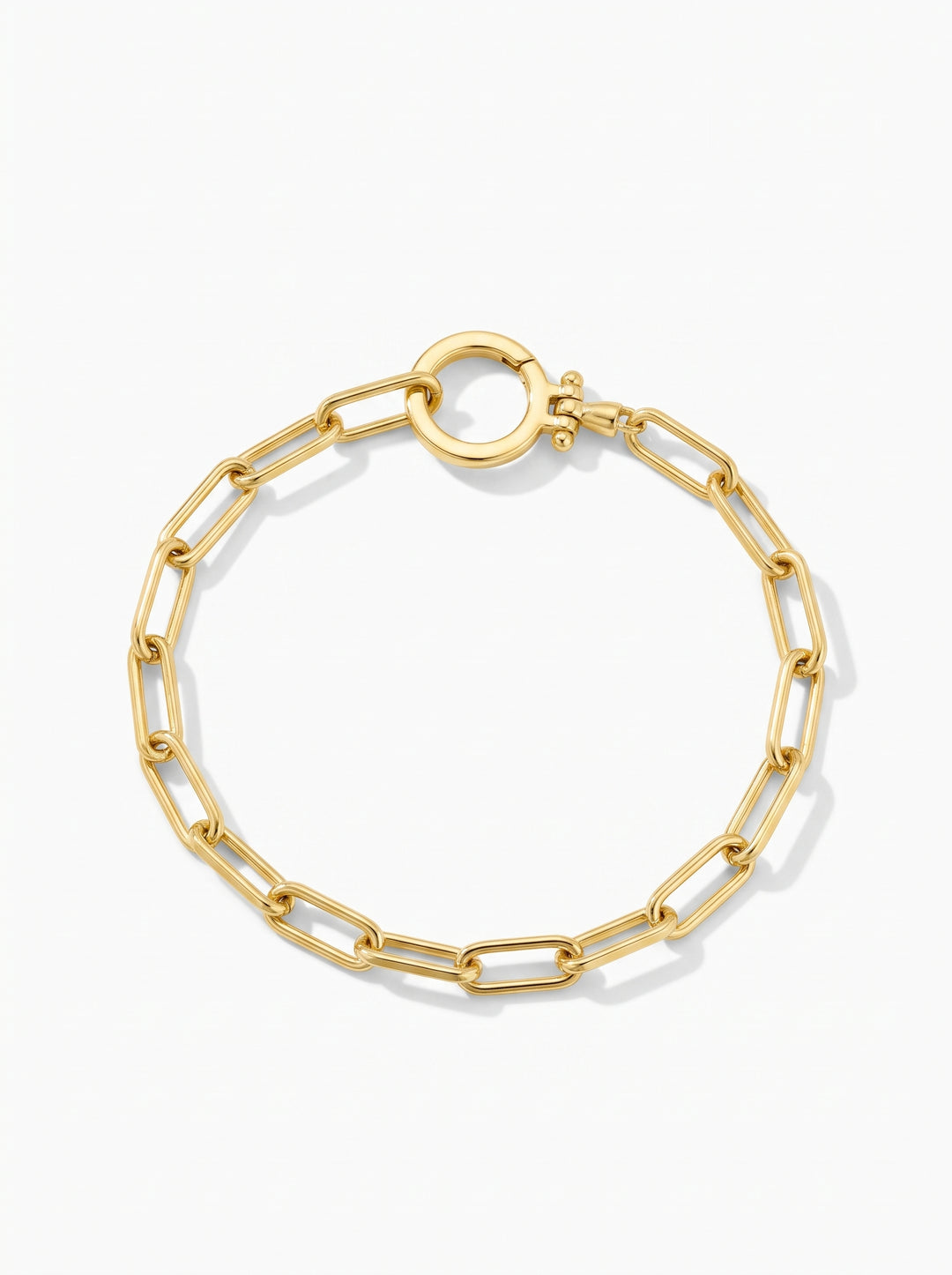 24/7 Paperclip Chain Charm Bracelet