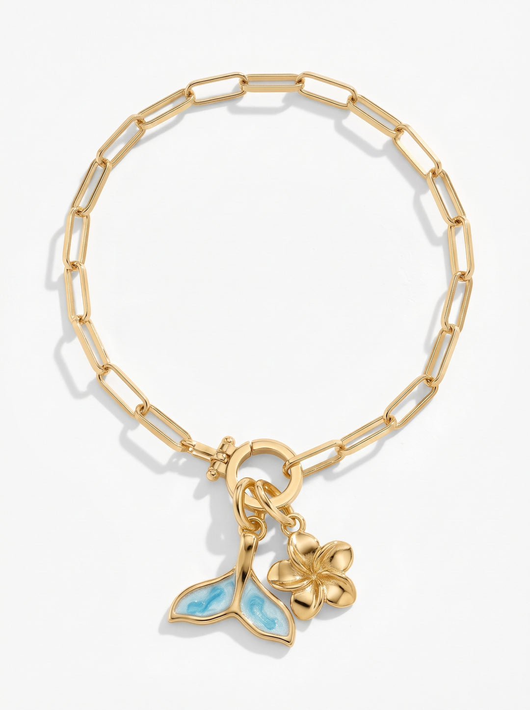 24/7 Paperclip Chain Charm Bracelet