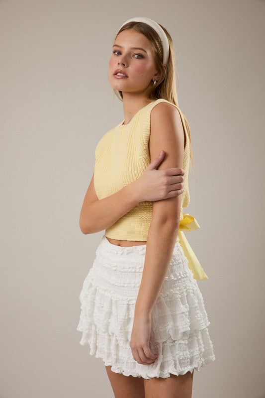 Buttercream Bow Knit Top