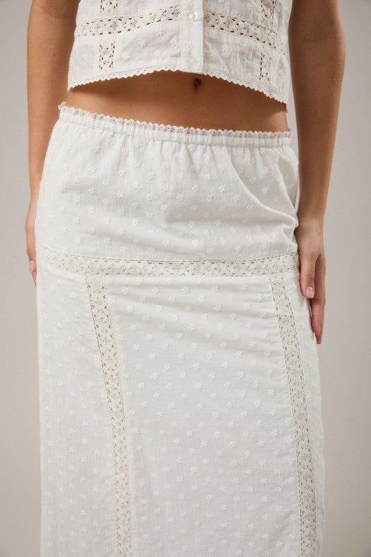 Sunshine Plans Lace Maxi Skirt
