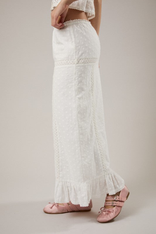 Sunshine Plans Lace Maxi Skirt