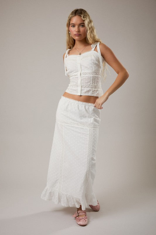 Sunshine Plans Lace Maxi Skirt