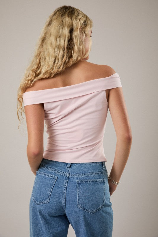 Contour Off The Shoulder Twist Top