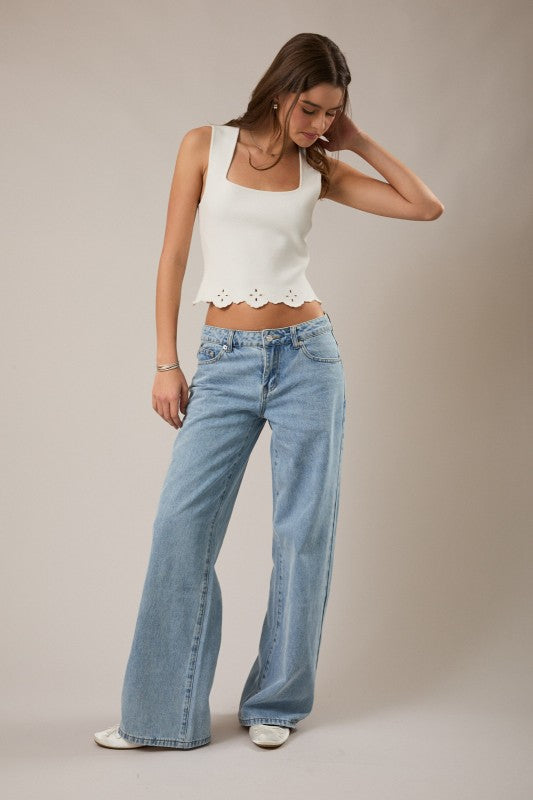 Love Letter Eyelet Knit Top