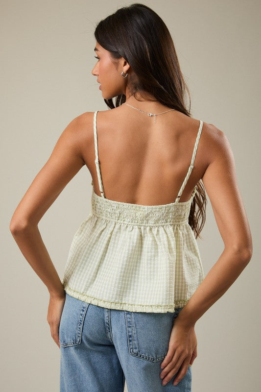 Tie Me Closer Gingham Top
