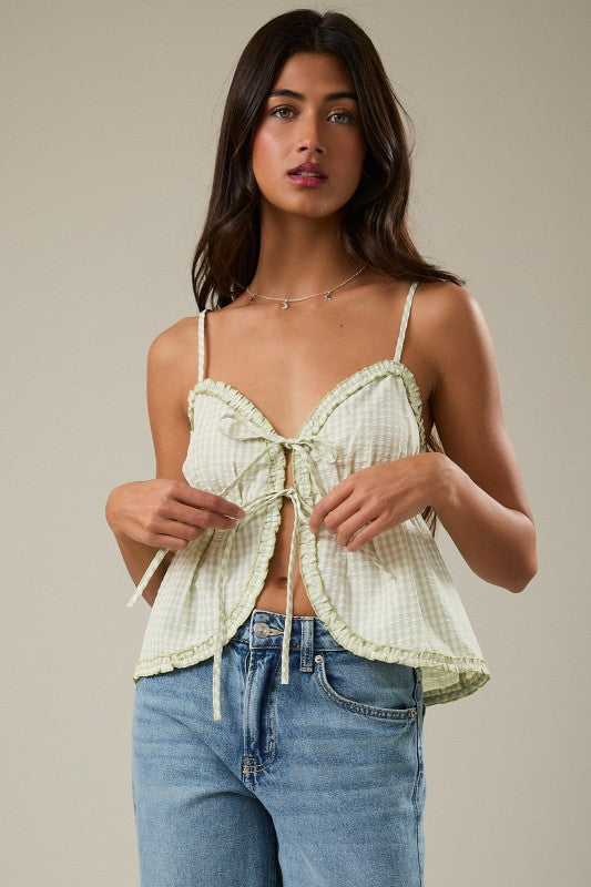 Tie Me Closer Gingham Top
