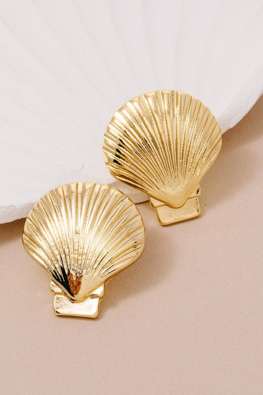 Large Shell Stud Earrings